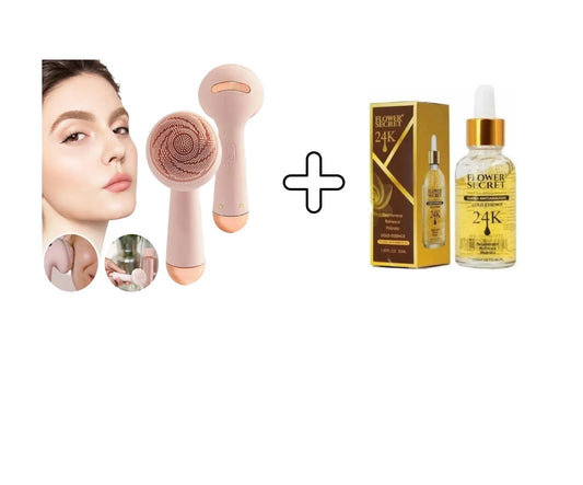 Pack Cepillo Limpiador Masajeador + Serum